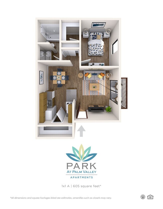 1x1 A 2009 floor plan